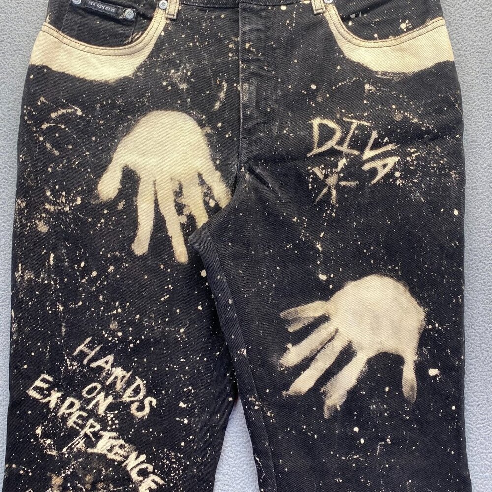 New York & Company Women's Boot Cut Black Jeans‎ Dark Wash Stretch Size 14Petite - Picture 11 of 13